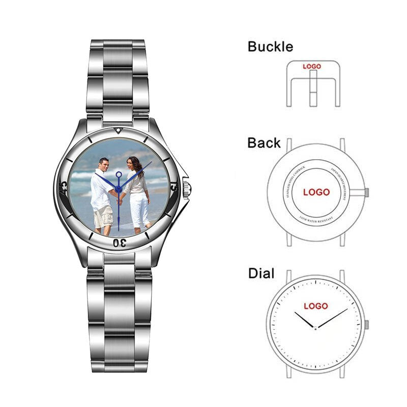 Custom logo Watch photo print Watches watch face Printing Wristwatch Customized Unique DIY Gift For lovers