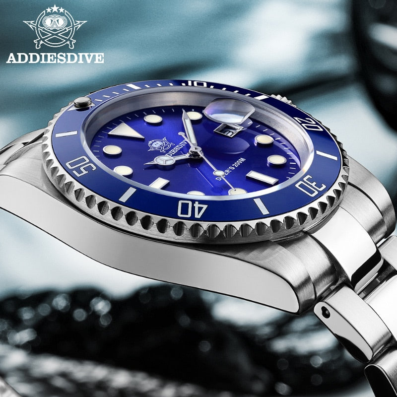 Men Luxury Quartz Watch 200m diver watches 41mm Ceramic Bezel Calendar Display Luminous Watches Men watch