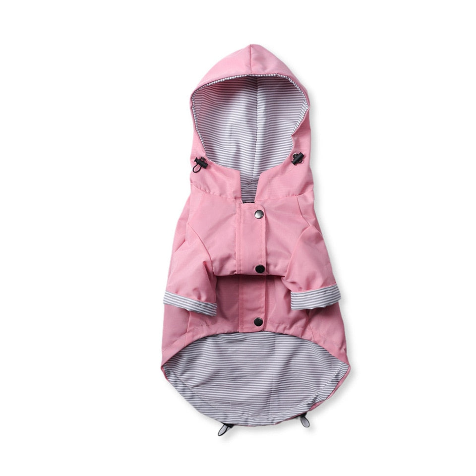 Pet Dog Coat Waterproof Jacket for Small Medium Large Dogs Cats Pet Raincoat Dog Sport Hoodies Popa Perro Pet Fashion Clothes Pink, S