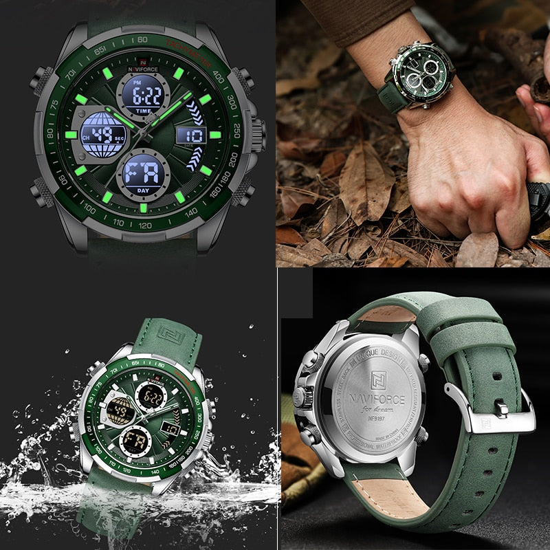 New Military Watches for Men Luxury Original Sports Chronograph Watch ​Waterproof Quartz WristWatch Clock Gift