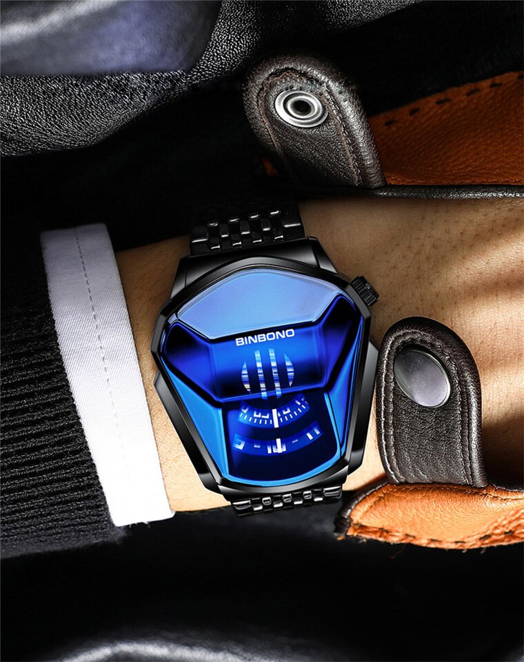 Top Brand Luxury Men Sport Waterproof Watch 3D Glass Quartz Watches Man Clock Wristwatch Casual Chronograph