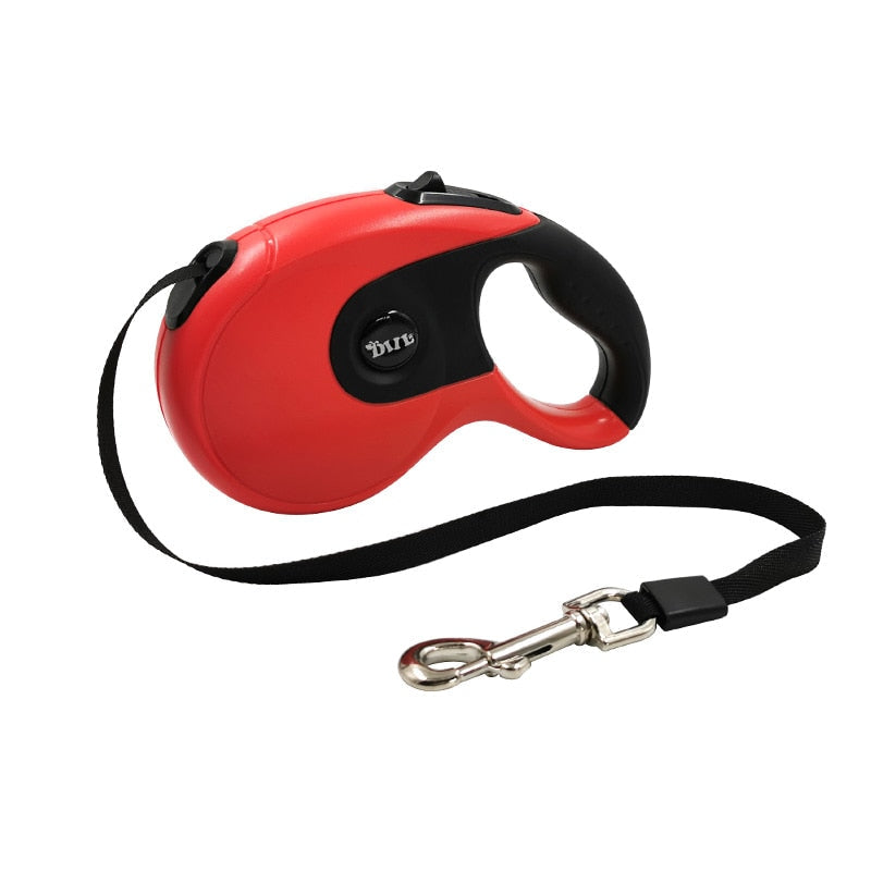 Retractable Leash For Dogs Automatic Extending Nylon Puppy Pet Dog Leashes Lead Durable Dog Walking Running Leash Rope 3m 5m 8m Red, 3m