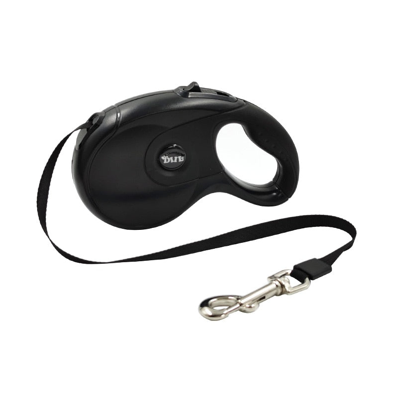 Retractable Leash For Dogs Automatic Extending Nylon Puppy Pet Dog Leashes Lead Durable Dog Walking Running Leash Rope 3m 5m 8m Black, 3m