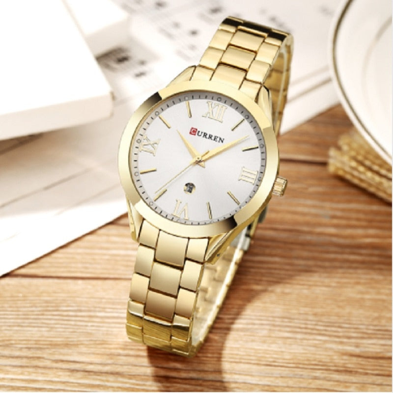 New Gold Watch Women Watches Ladies 9007 Steel Women Bracelet Watches Female Clock Relogio Feminino Montre Femme