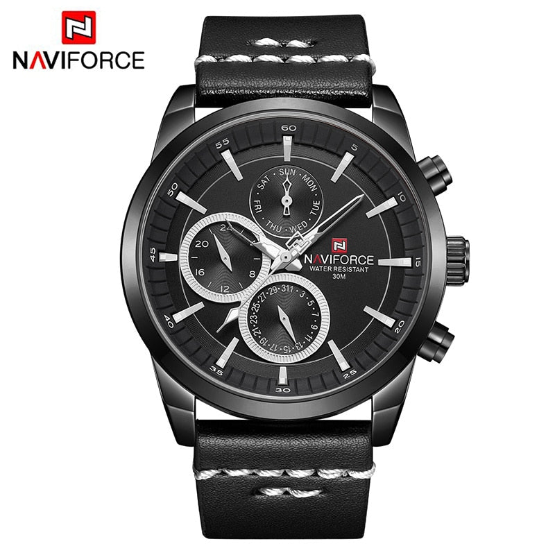 Men Watches Waterproof 24 hour Date Quartz Watch Man Fashion Leather Sport Wrist Watch Men Clock