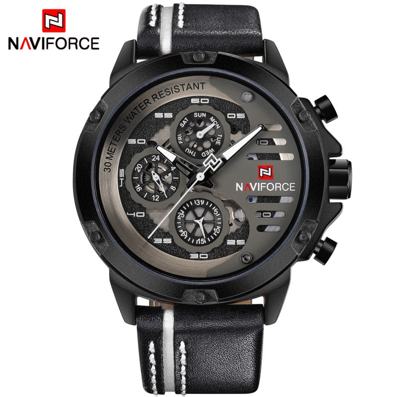 Men Watches Top Brand Luxury Waterproof 24 hour Date Quartz Watch Man Leather Sport Wrist Watch Men Waterproof Clock BWB, China