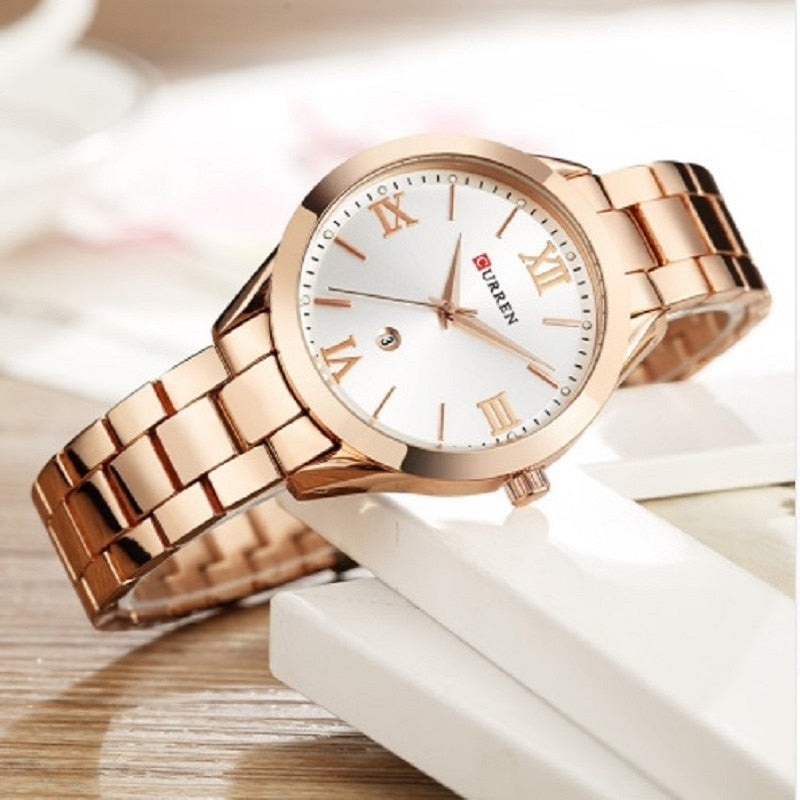 New Gold Watch Women Watches Ladies 9007 Steel Women Bracelet Watches Female Clock Relogio Feminino Montre Femme