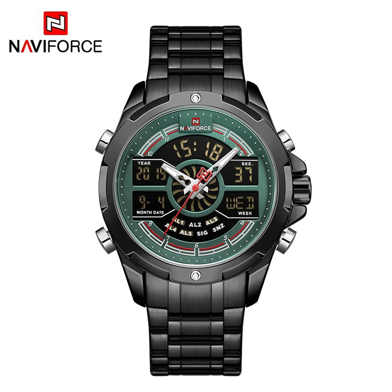 Luxury Original Watches For Men Digital Chronograph Fashion Sport Quartz Wrist Watch Stainless Steel Waterproof Clock