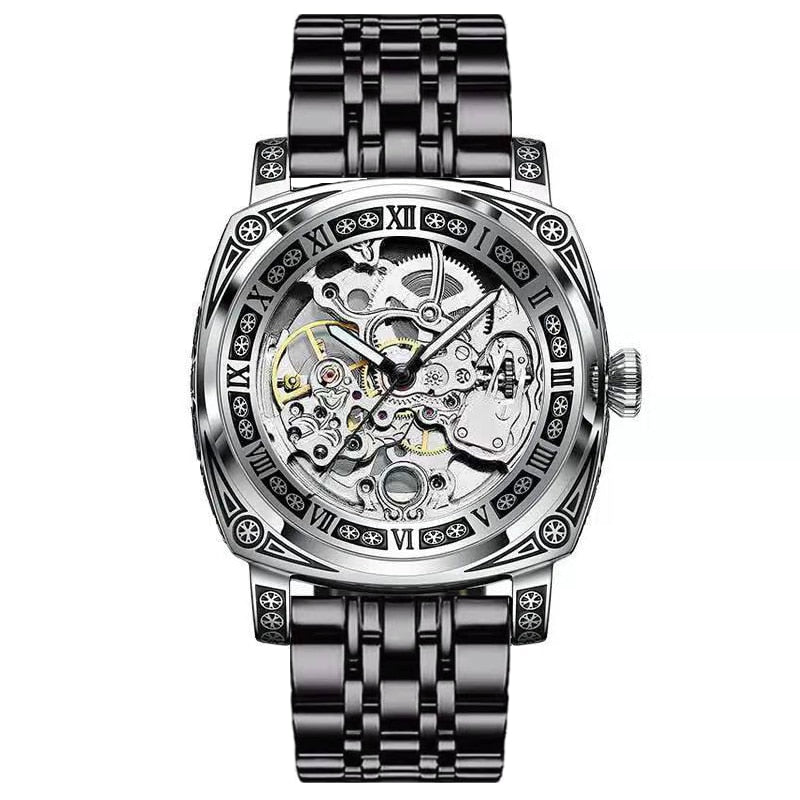 New Men Authentic Brand Carved Watches Fully Automatic men watches Hollowed Seagull Mechanical Watches luxury MAN WATCH