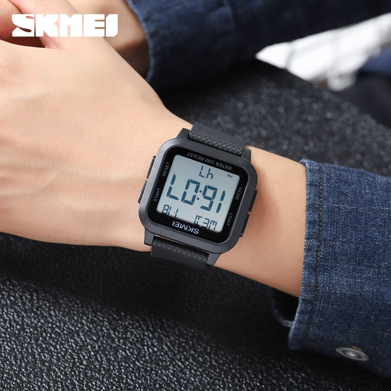 SKMEI Brand Sport Digital Watch Fashion LED Men's Watches Chrono Electronic Wristwatch Waterproof Countdown Clock Reloj Hombre