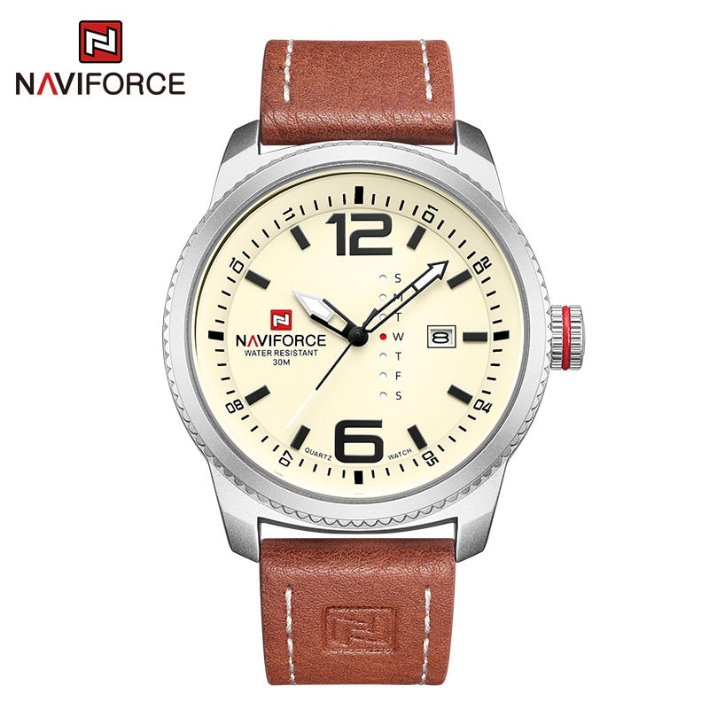 New Male Watches Casual Sport Day and Date Display Quartz Wristwatch Big Dial Clock with Luminous Hands Relogio Masculino