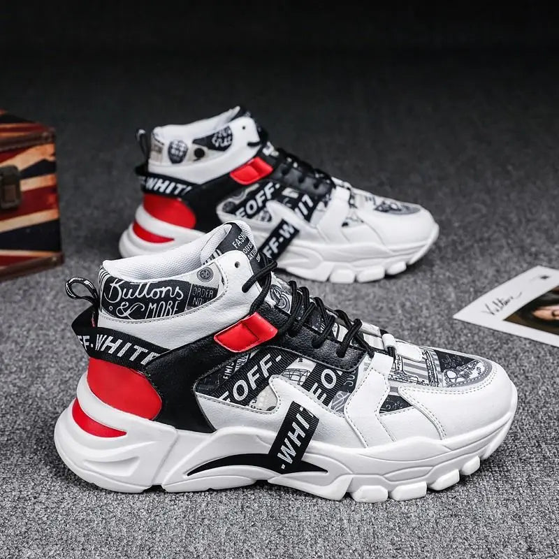 Spring Men Skateboarding Shoes Comfortable Sports Outdoor Sneakers Fashion White Chaussure Homme