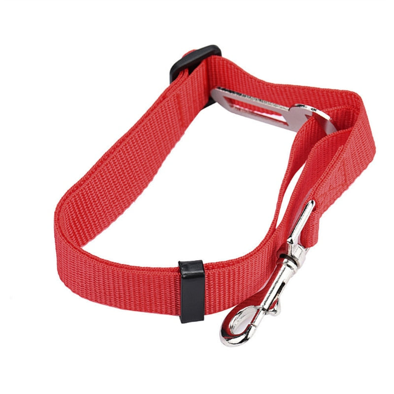 Pet Dog Cat Car Seat Belt Adjustable Harness Seatbelt Lead Leash for Small Medium Dogs Travel Clip Pet Supplies 13 Colors Red