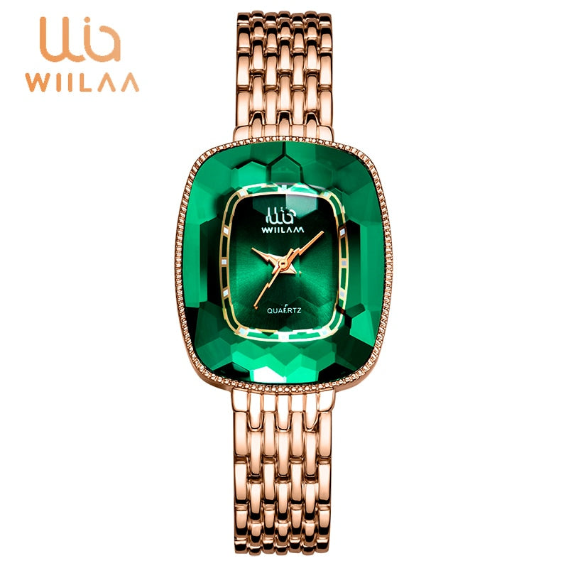 Green Diamond Style Luxury Women Quartz Watch Creative Unique Ladies Wrist Watch For Female Clock relogio feminino green