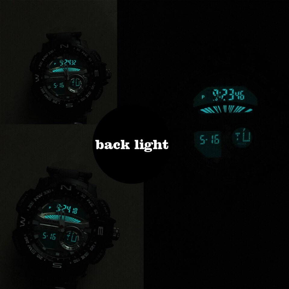 30m Waterproof Mens Sports Watches Luxury Brand Quartz Watch Men Gold Steel Digital Male Clock Cool Military Relogio Masculino