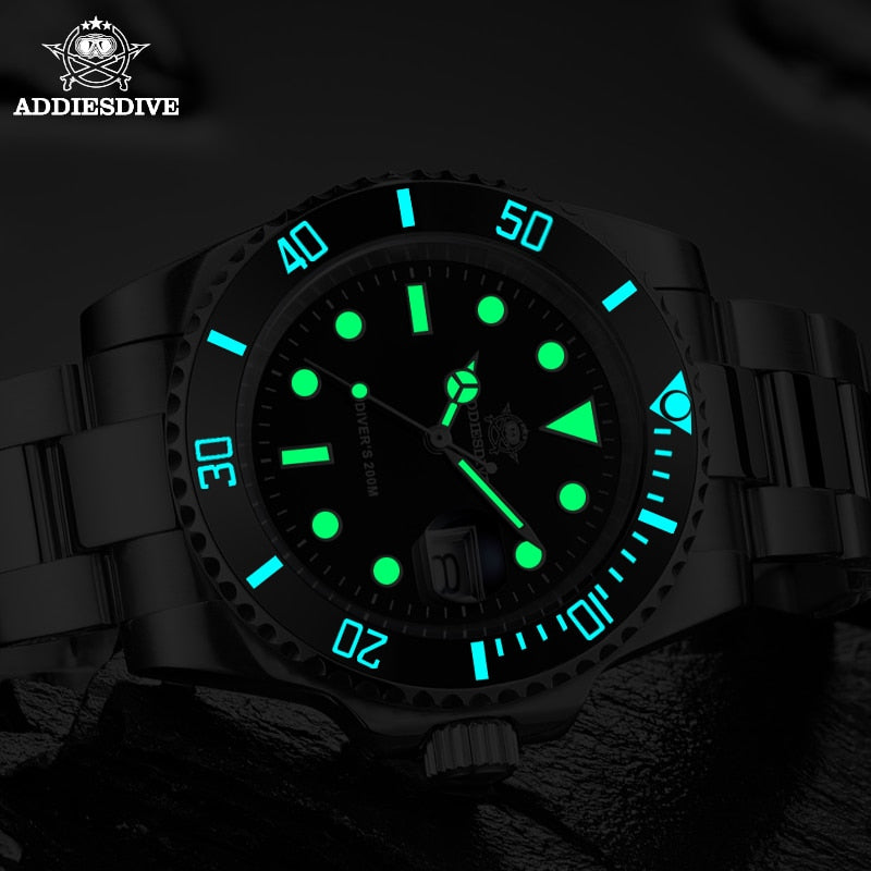 Men Luxury Quartz Watch 200m diver watches 41mm Ceramic Bezel Calendar Display Luminous Watches Men watch