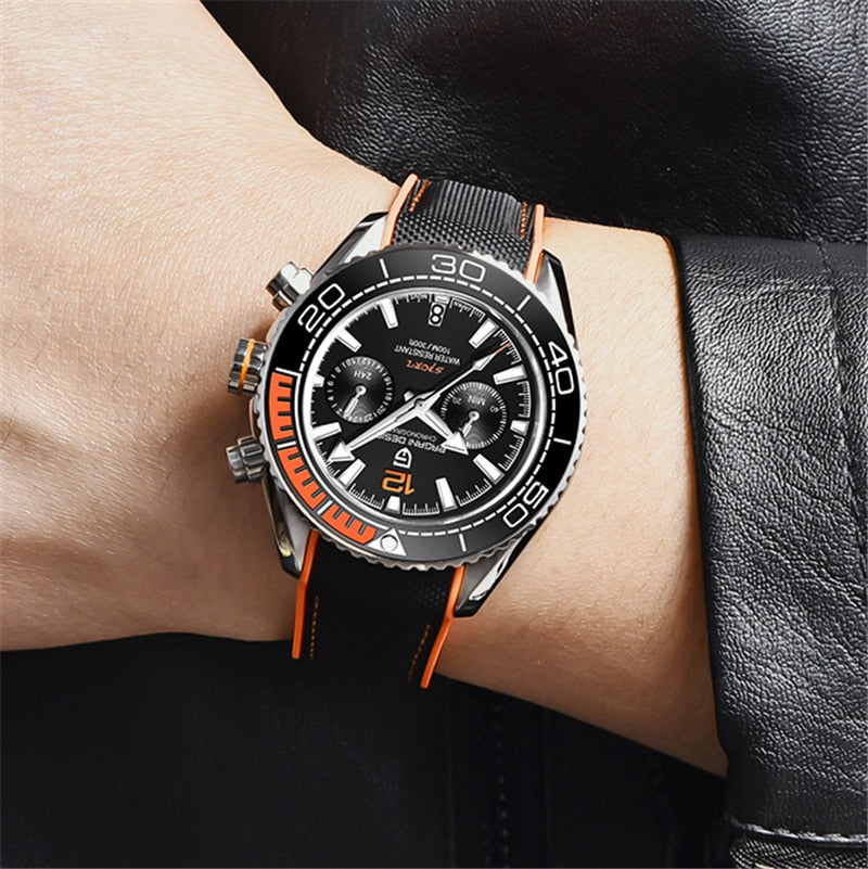 New Diver Watch Men 10Bar Waterproof Date Clock Sport Watches Top Brand Mens Quartz Wrist watch Relogio Masculino