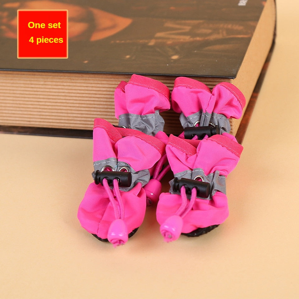 Pet Dog Shoes Waterproof Chihuahua Anti-slip Boots Zapatos Para Perro Puppy Cat Socks Botas Sapato Para Cachorro Chaussure Chien Pink, 3