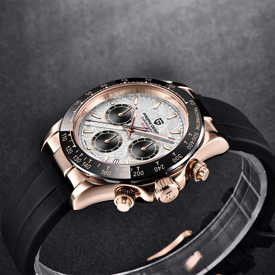 40mm New PAGANI DESIGN Men Quartz Watches Sapphire Luxury Chronograph Stainless Steel Waterproof Men Watch