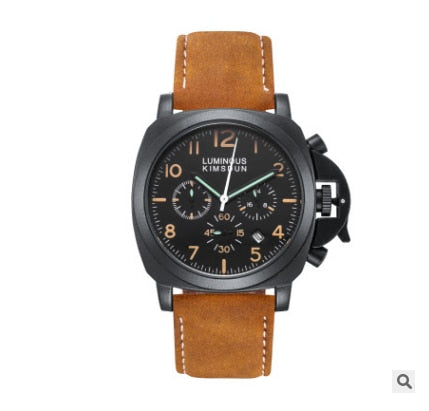 Luxury Top Brand Sport Watch Men Waterproof Quartz Brown Leather Military Wrist Watch Men Army Clock Male relojes hombre hodinky