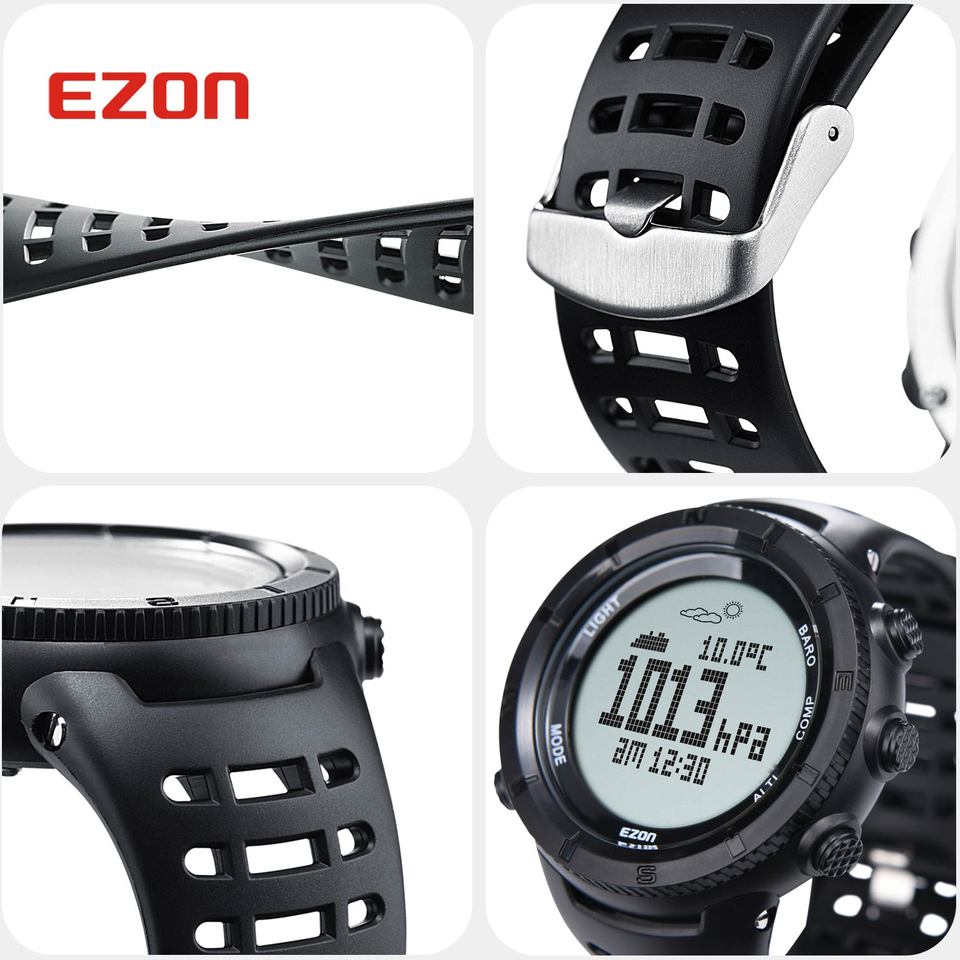 Professional Climbing Hiking Wristwatches Altimeter Barometer Compass Men Digital Sports Watch 50M Waterproof