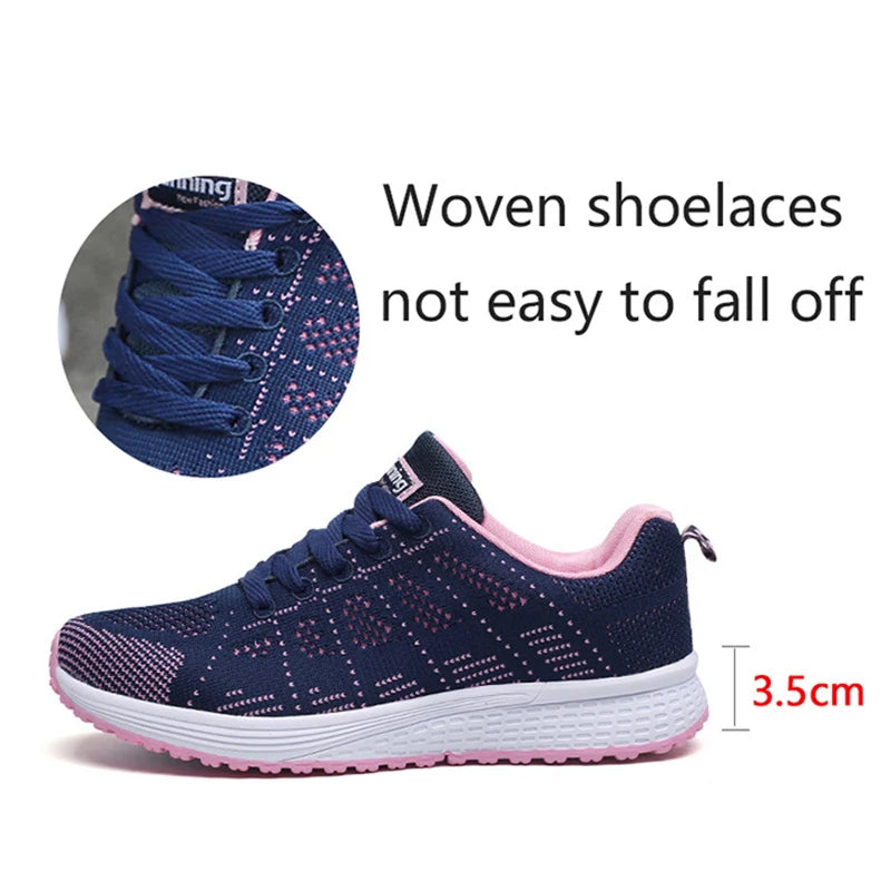 Women Sneakers Casual Shoes Flats Air Mesh Breathable Trainers Ladies Shoes Female Sneakers Women Shoes Basket Tenis Feminino