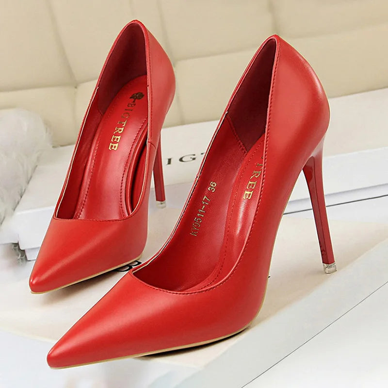 Women Pumps Fashion High Heels Shoes Black Pink White Shoes Women Wedding Shoes Ladies Stiletto Women Heels