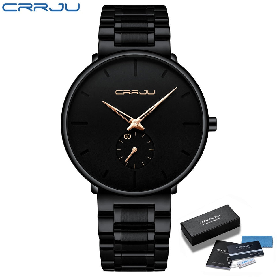 Men Watches Stainless Steel Men Wrist Watch Casual Luxury Waterproof Sport Watch for Men Quartz Watch Relogio Masculino black rose BOX