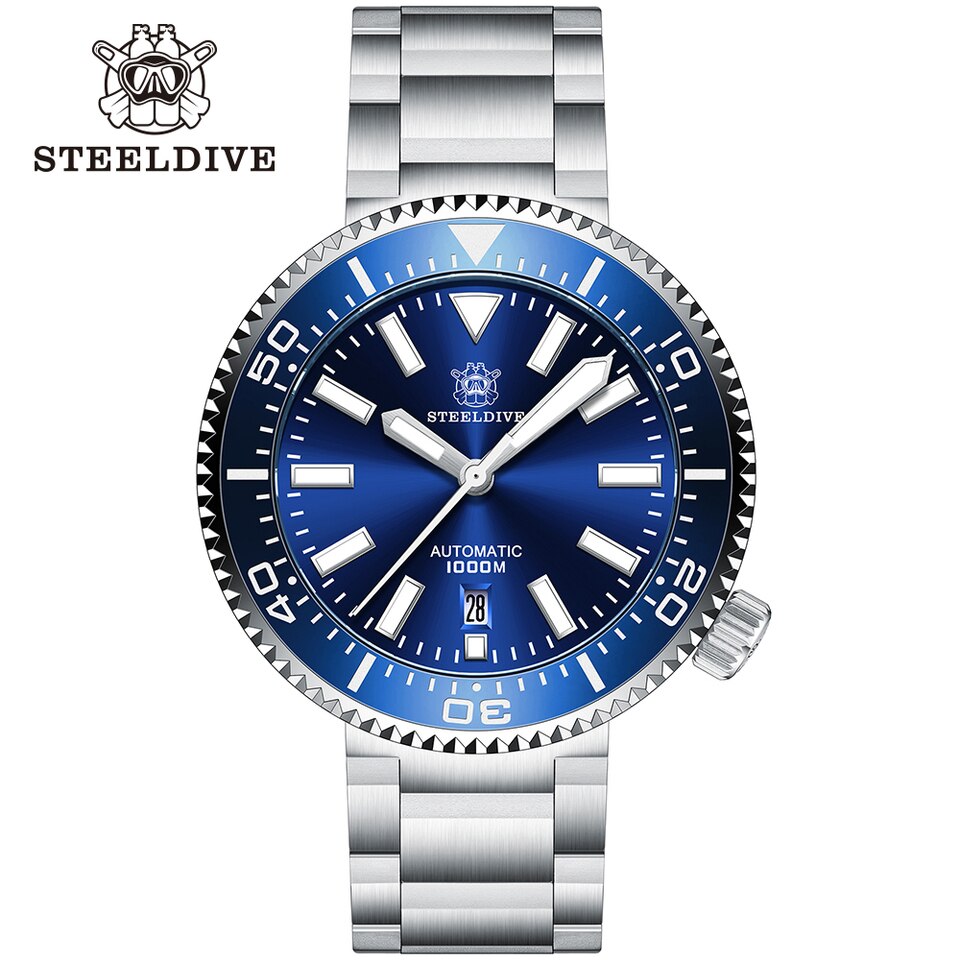 New Men SD1976 Steel Dive NH35A Watch Japan Automatic Movement Stainless Steel Sapphire 1000m Dive Watch Men OEM