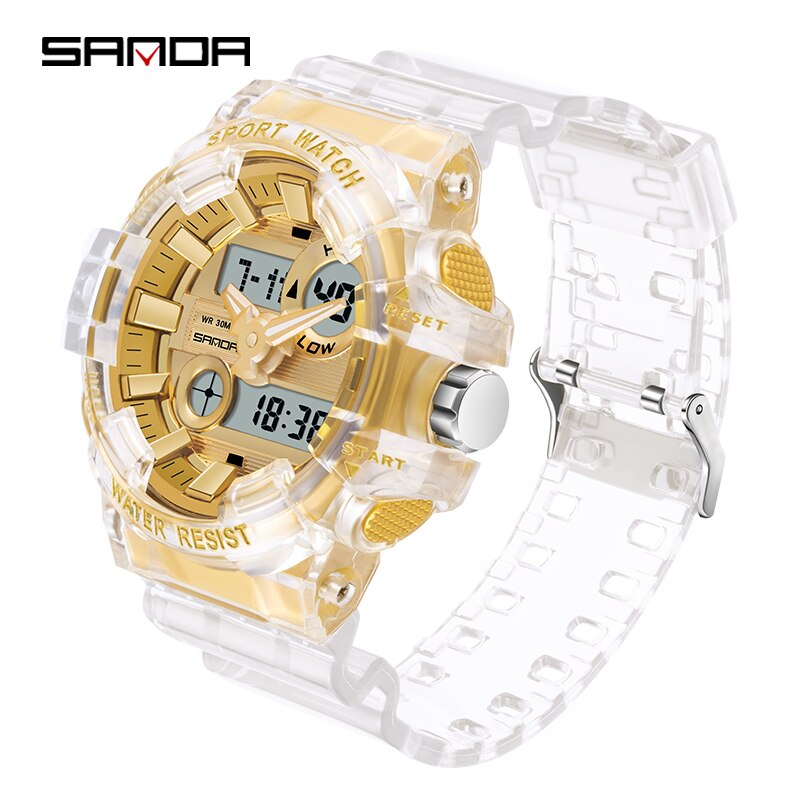 Men Watches Sport Military Quartz Watch for Men Digital Watch Waterproof Clock relogio masculino 3100 Gold color, China