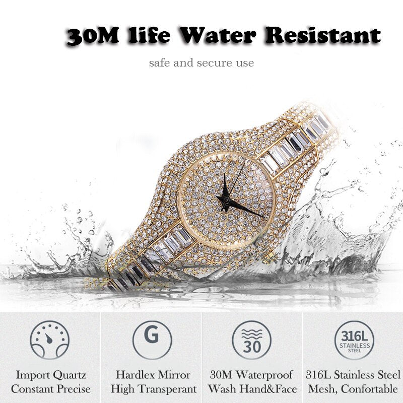 Small Womens Watch Shockproof Waterproof Luxury Ladies Ar Metal Watch bracelets Rhinestone Bu Cheap Chinese Watches