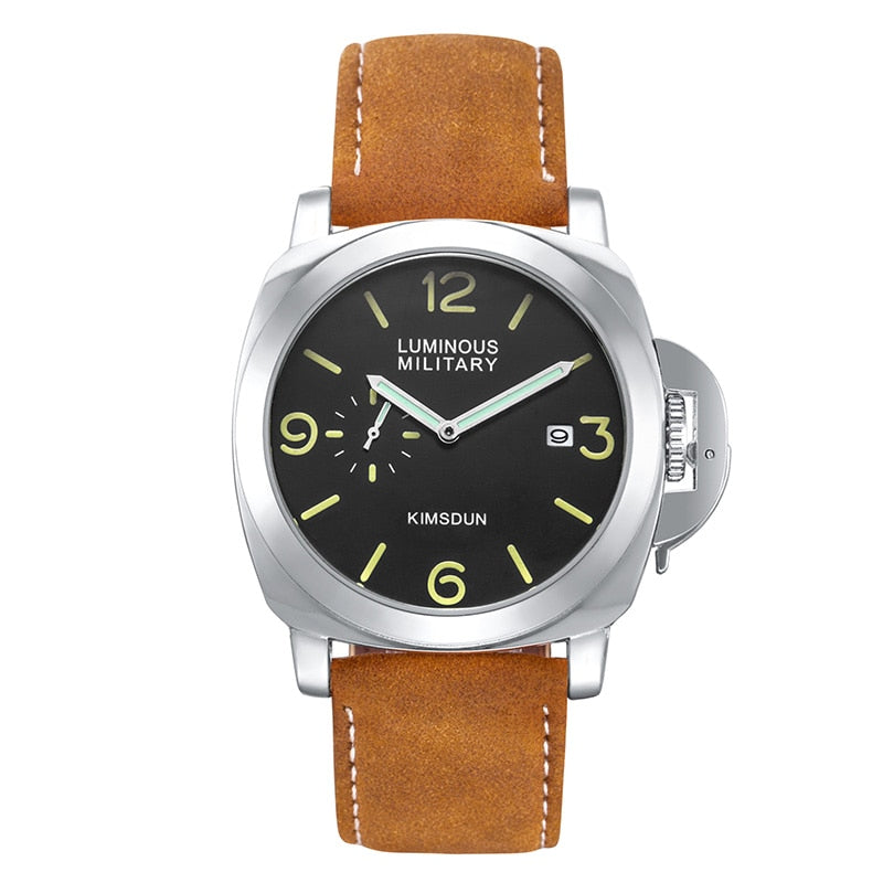 Luxury Top Brand Sport Watch Men Waterproof Quartz Brown Leather Military Wrist Watch Men Army Clock Male relojes hombre hodinky