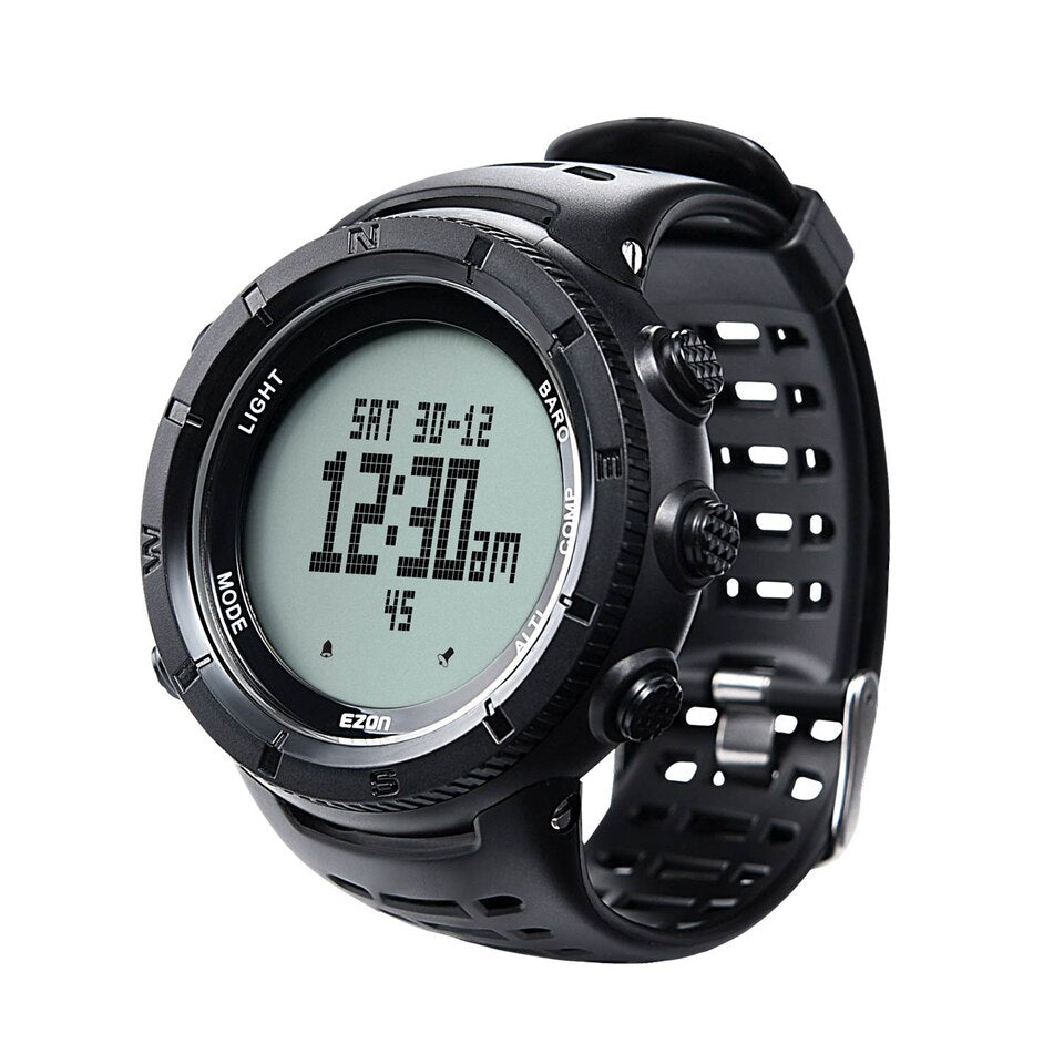 Professional Climbing Hiking Wristwatches Altimeter Barometer Compass Men Digital Sports Watch 50M Waterproof