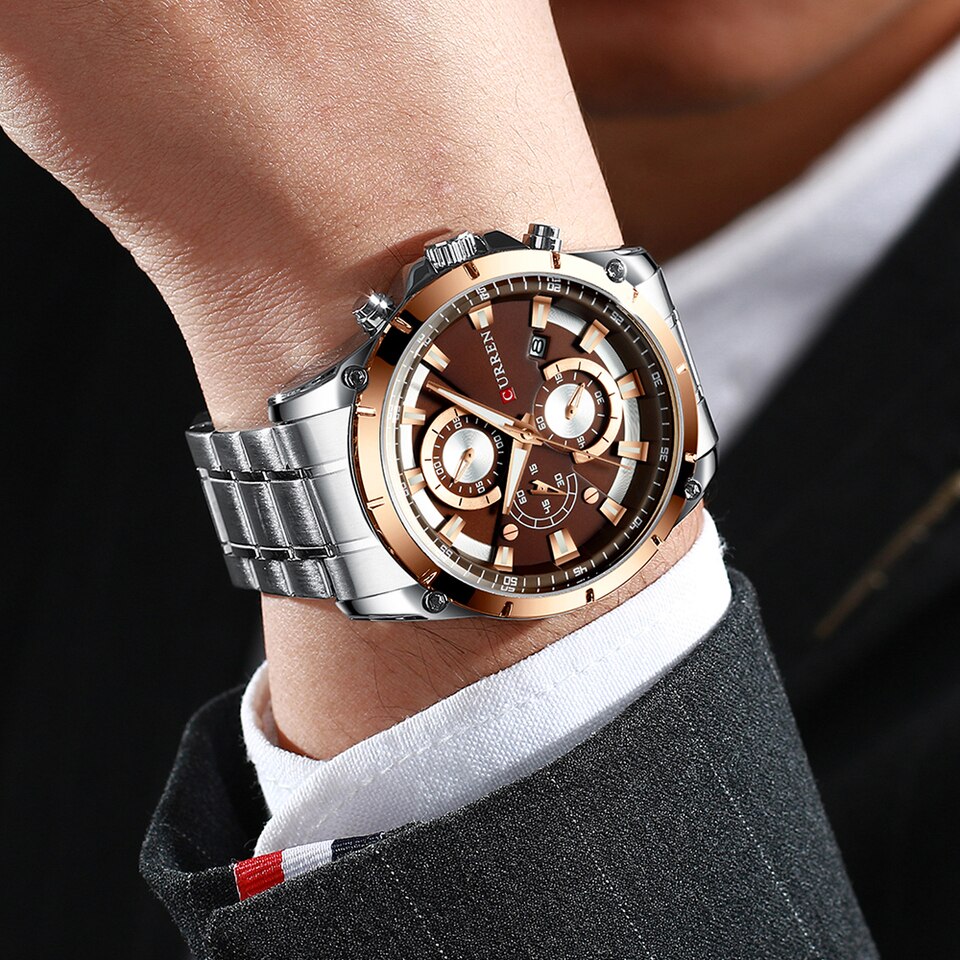 Men Watches Top Brand Luxury Business Automatic Date Watch Men Casual Waterproof Watch