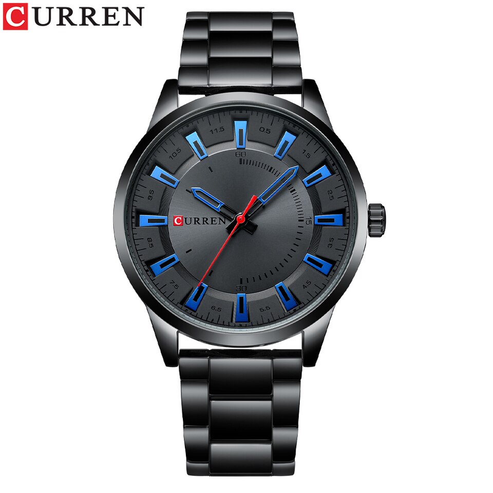 Simple Style Men Watches Quartz Wristwatches Stainless Steel Band Clock Male