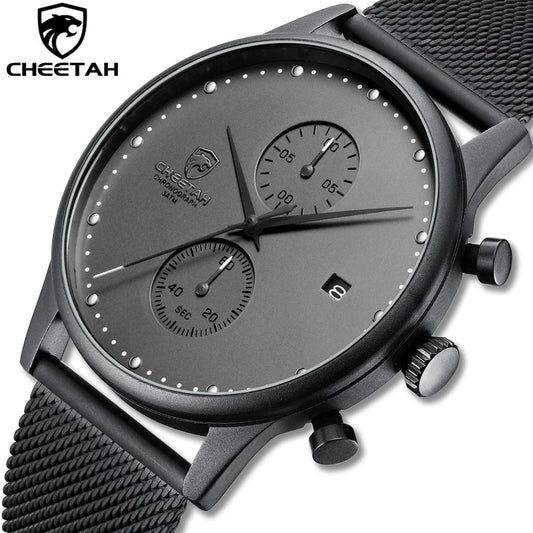 New Men Watches Chronograph Quartz Watch Men Stainless Steel Waterproof Sports Clock Watches Business reloj hombre