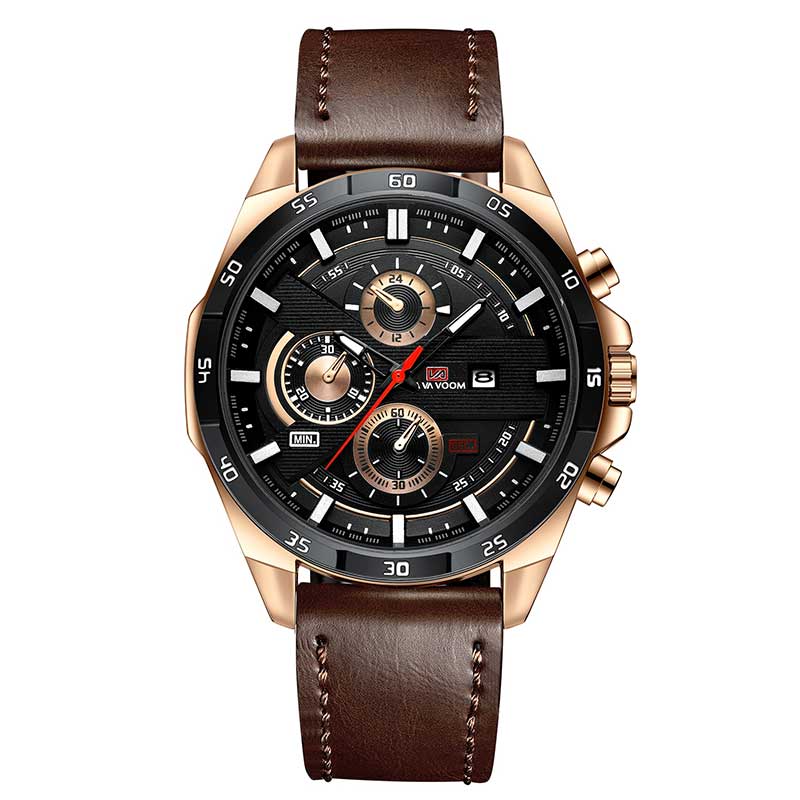 Men Watch Top Brand Luxury Waterproof Sport Quartz Clock Military Leather