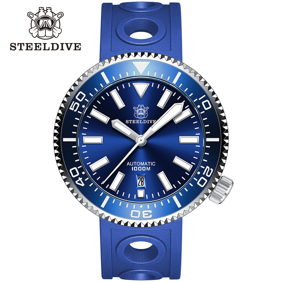 New Men SD1976 Steel Dive NH35A Watch Japan Automatic Movement Stainless Steel Sapphire 1000m Dive Watch Men OEM 76BL-LR with logo, China