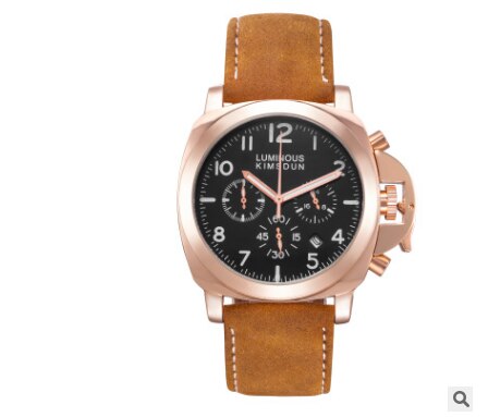 Luxury Top Brand Sport Watch Men Waterproof Quartz Brown Leather Military Wrist Watch Men Army Clock Male relojes hombre hodinky