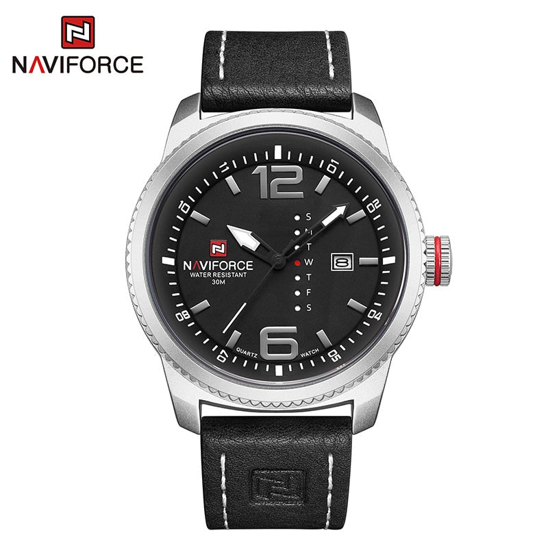 New Male Watches Casual Sport Day and Date Display Quartz Wristwatch Big Dial Clock with Luminous Hands Relogio Masculino