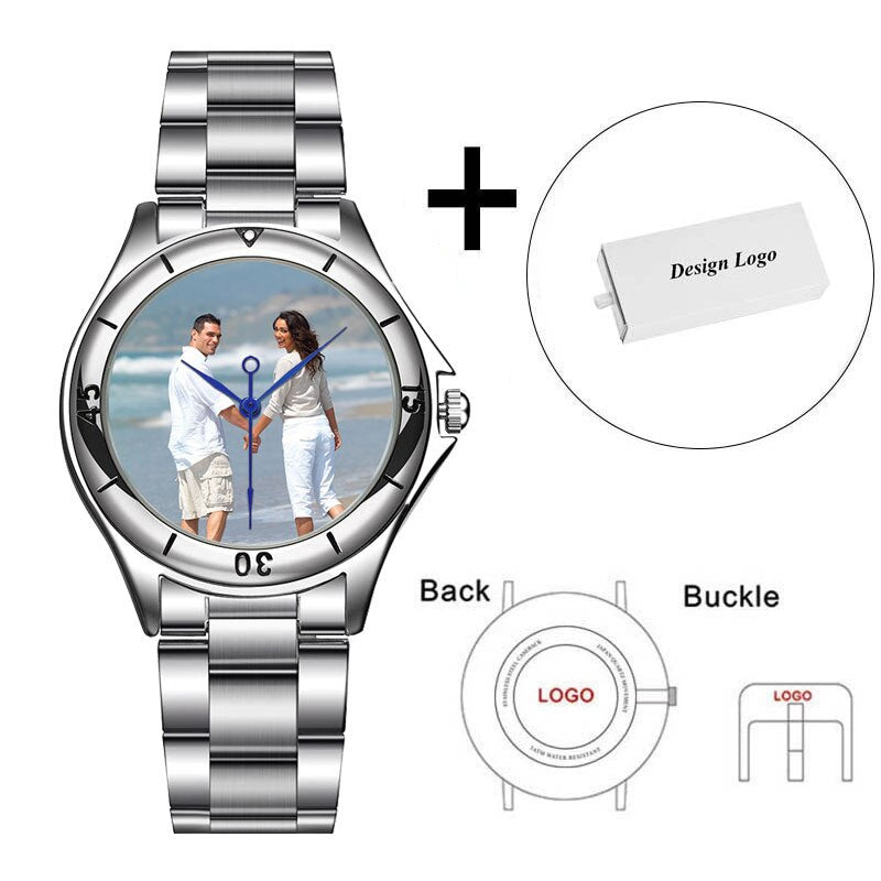 Custom logo Watch photo print Watches watch face Printing Wristwatch Customized Unique DIY Gift For lovers