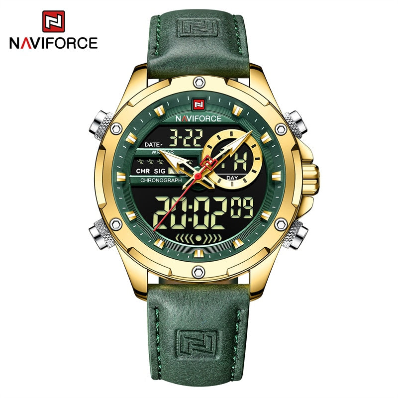 Luxury Brand Original Watches For Men Casual Sports Chronograph Alarm Quartz Wrist Watch Leather Waterproof Clock 9163