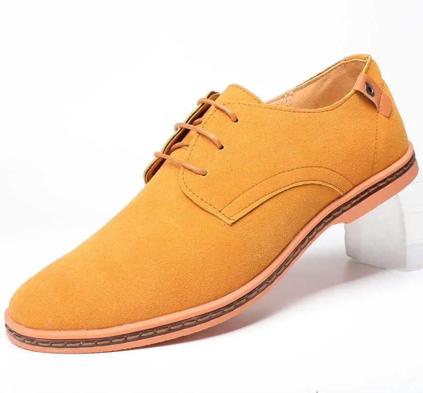 Spring Big Size 38-46 Suede Leather Men Shoes Oxford Casual Classic Sneakers For Male Comfortable Footwear