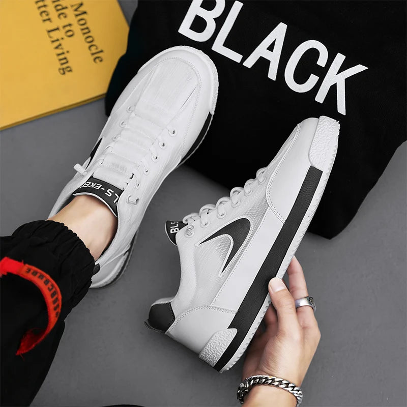 Men Casual Shoes Fashion Walking Sneakers Athletic Fitness Shoes Non-slip Running Shoes Ice Silk Canvas Shoes