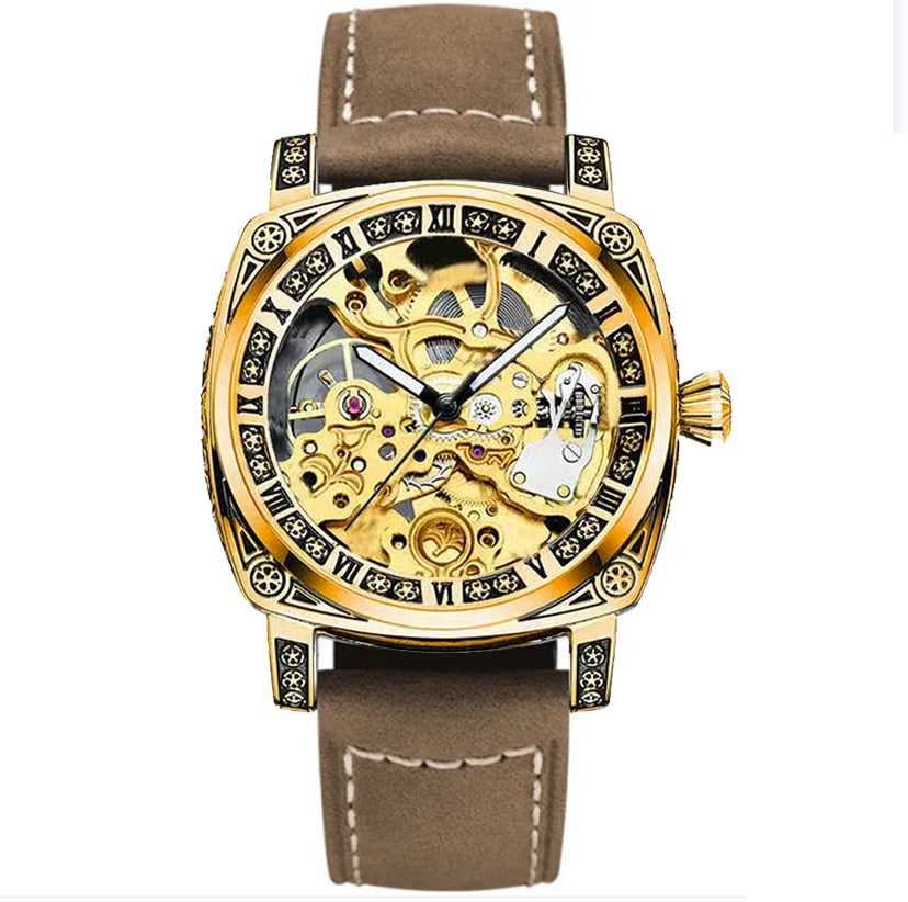 New Men Authentic Brand Carved Watches Fully Automatic men watches Hollowed Seagull Mechanical Watches luxury MAN WATCH