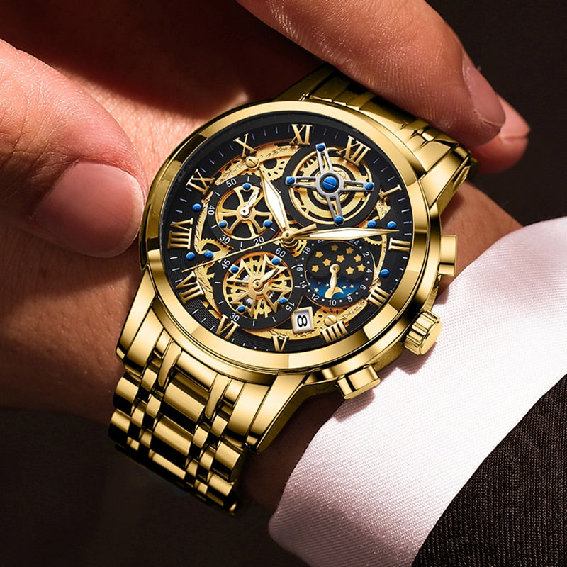 Waterproof Watch For Men Top Brand Luxury Men Watch Fashion Business Sports Quartz Chronograph Wristwatches Reloj Hombre