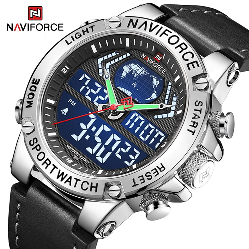 Luxury Mens Sport Watches Military Waterproof Digital Alarm Chronograph Quartz Wristwatch Male Clock Relogio Masculino