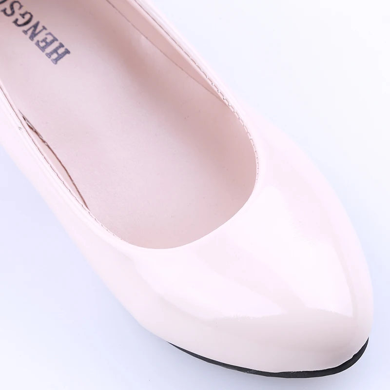 Shoes Ladies Pumps Medium Heel Nude High Heels Weeding Shoes Women Office Work White Pumps Party Shoes