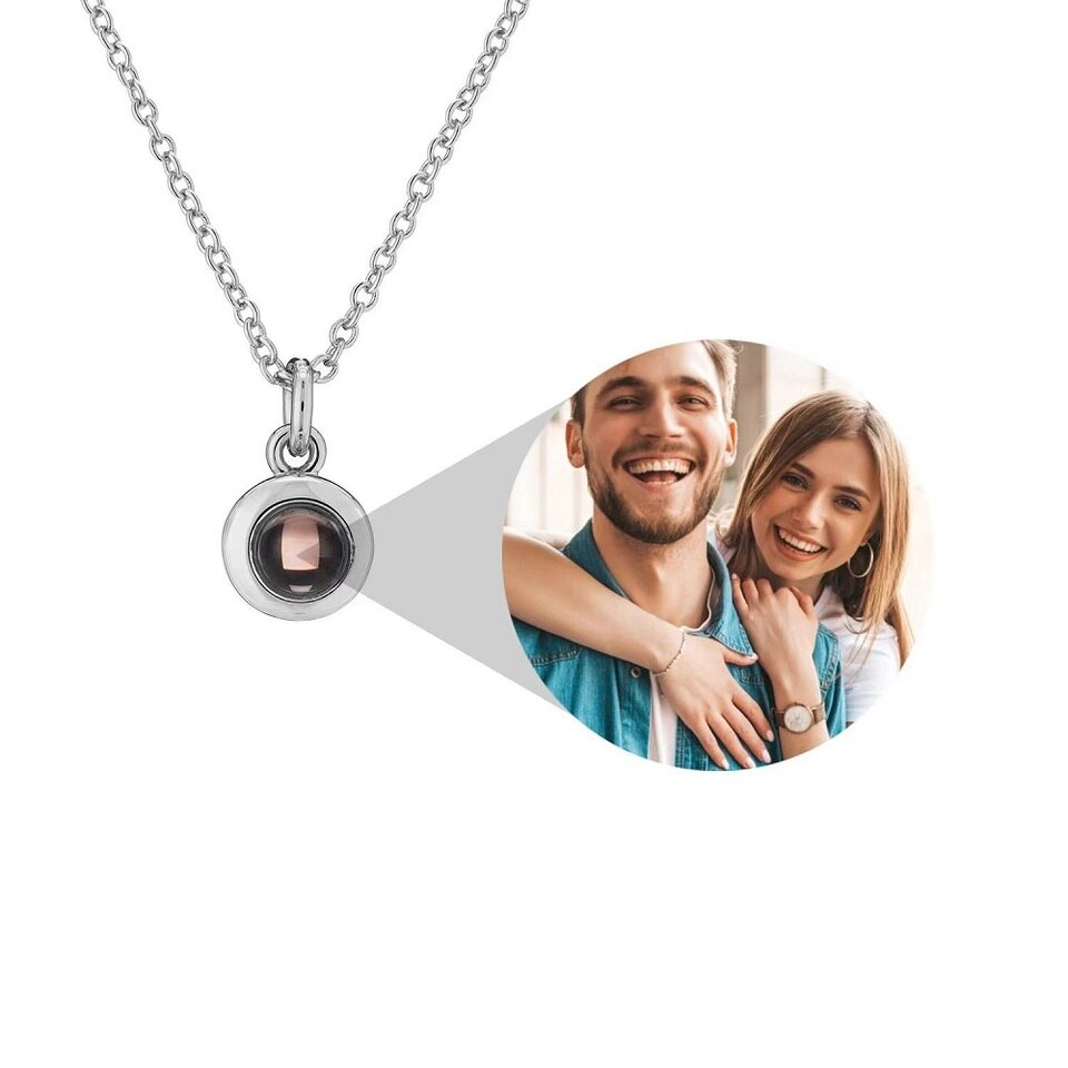 Custom Picture Projection Bracelet Personalized Photo Bracelet Necklace Keychain Memorial Birthday Jewelry Gift For Women Men