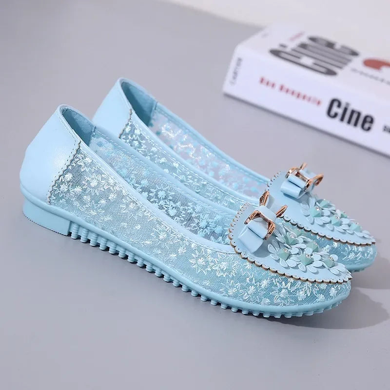 Sandals Women's Summer Flat Casual Slip on Shoes Women Breathable Female Shoes Slip on Flat Shoes Woman Fashion Loafers Women